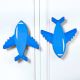 Handcrafted Acacia Wood Aeroplane Handle Pair